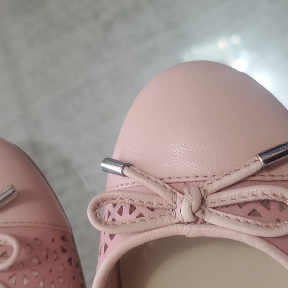 Isaac Mizrahi live wedge heel leather sandals Light baby pink size 9 new - Picture 7 of 8